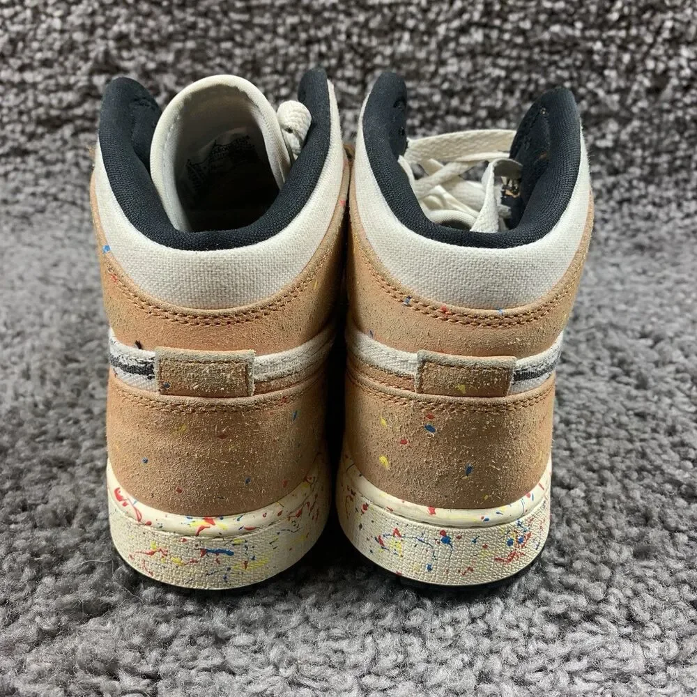 Nike Air Jordan 1 Mid SE Brushstroke DA8006-100 GS Size 6 Youth